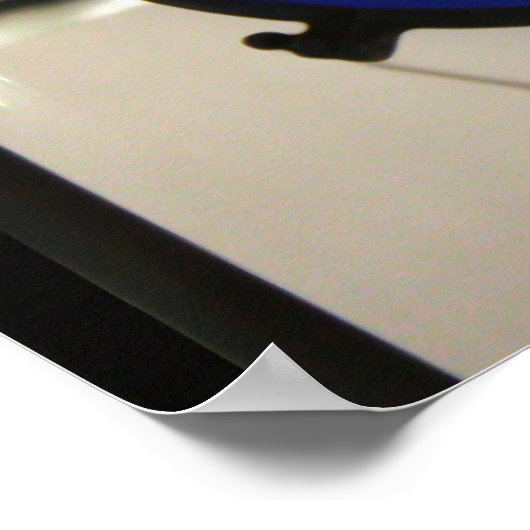 Koolblauwe bril poster (Hoek)