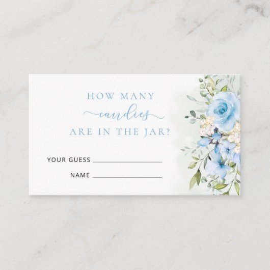 Koolblauwe eucalyptus en hoeveel snoepjes informatiekaartje (Voorkant)