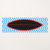 Koolblauwe golven die op Yoga Mat surfen (Voorkant (horizontaal))