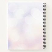 Koolblauwe kerstboom met mousserende lichten notitieboek (Achterkant)