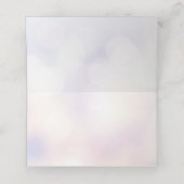 Koolblauwe kerstboom met mousserende lichten plaatskaartje (Binnenkant ongevouwen)