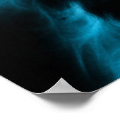 Koolblauwe luis met blauw oestoestel poster (Hoek)