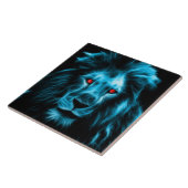 Koolblauwe luis met blauw oestoestel tegeltje (Zijkant)