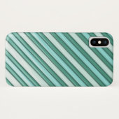 Koolblauwe strepen Case-Mate iPhone case (Achterkant (horizontaal))