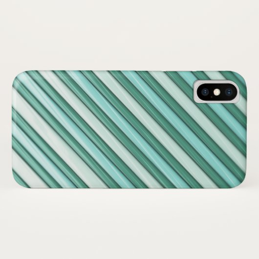 Koolblauwe strepen Case-Mate iPhone case (Achterkant (horizontaal))