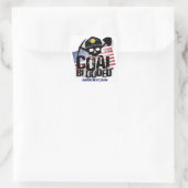 KOOLBLOEDIGE AMERIKAAN VIERKANTE STICKER (Tas)