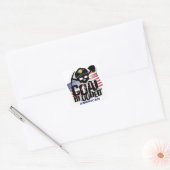 KOOLBLOEDIGE AMERIKAAN VIERKANTE STICKER (Envelop)