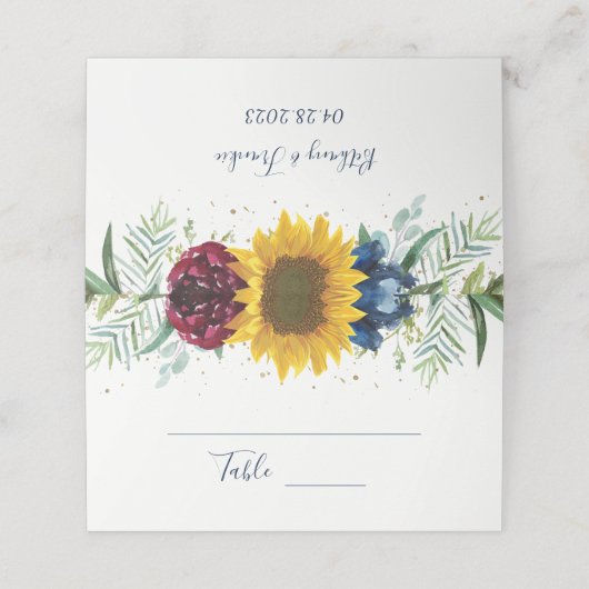 Koolbloem - Glitter Plaatskaartje (Buitenkant ongevouwen)