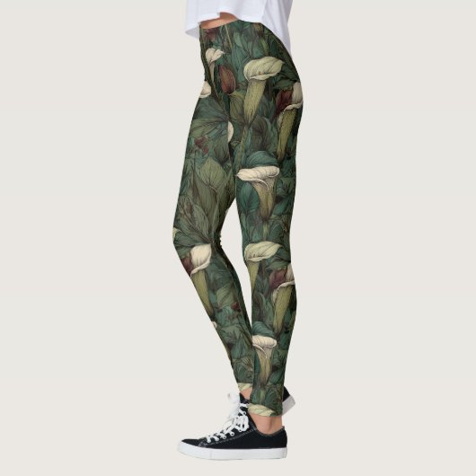 Koolbloemige Calla-lelies Accent Active Zwangersch Leggings (Links)