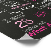 Koolbord voor eerste verjaardag poster (Hoek)