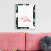 Koolbordpapier Roos Floral Lijst Canvas Afdrukken (Insitu (Woonkamer))