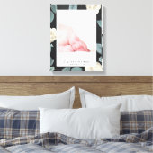 Koolbordpapier Roos Floral Lijst Canvas Afdrukken (Insitu (Slaapkamer))