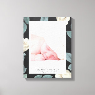 Koolbordpapier Roos Floral Lijst Canvas Afdrukken