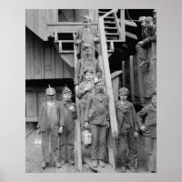 Koolbrekerjongens, 1900. Antieke foto