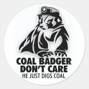 KOOLDASBADGER RONDE STICKER