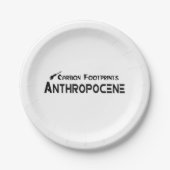 Kooldioxidevoetafdruk - Antropoceen Papieren Bordje (Voorkant)