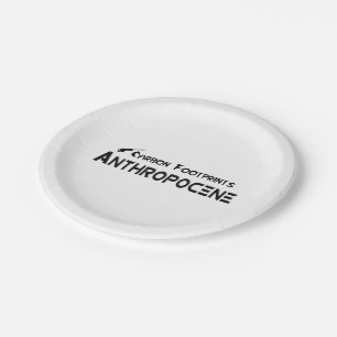 Kooldioxidevoetafdruk - Antropoceen Papieren Bordje