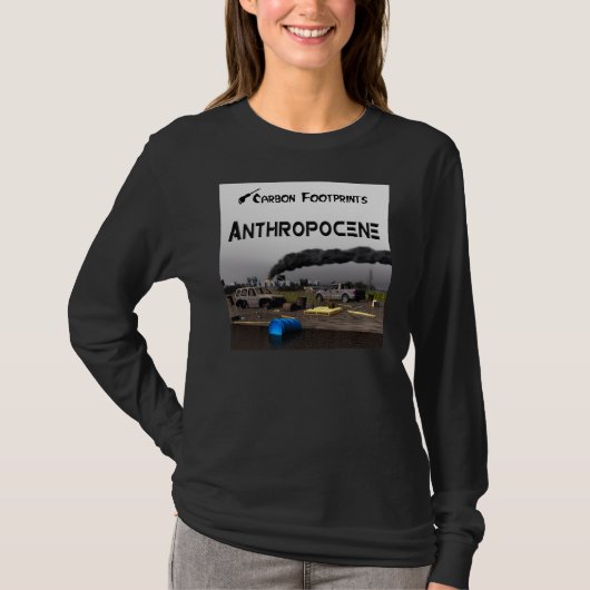 Kooldioxidevoetafdruk - Antropoceen T-shirt (Voorkant)