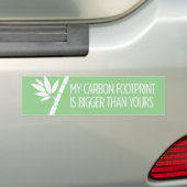 Kooldioxidevoetafdruk Bumpersticker (Op auto)