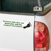 Kooldioxidevoetafdrukken Bumpersticker (Op Truck)
