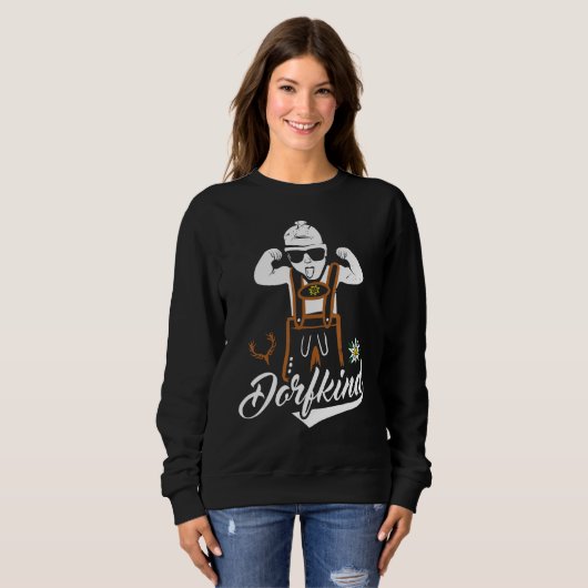 Kooldorpskind met lederbroek Bayern Ti Trui (Voorkant volledig)