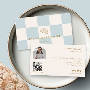 Koole Blauwe Bakkerij Croissant QR Foto Visitekaartje