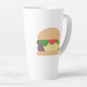 Koole Cheeseburger Foodie Vector Latte Mok (Rechterhoek)