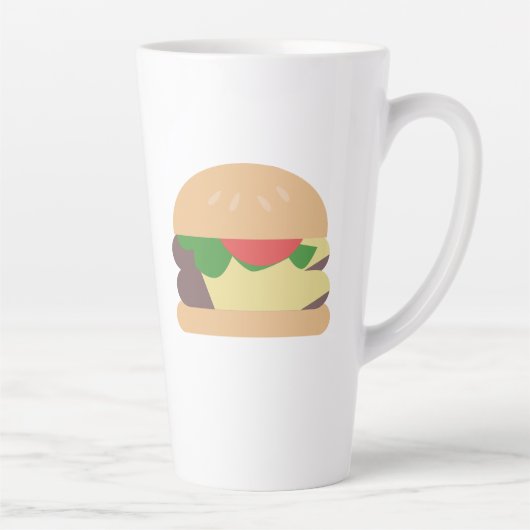 Koole Cheeseburger Foodie Vector Latte Mok (Rechts)