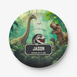 Koole Dinosaurussen Wereld Jurassische Groene Gebi Papieren Bordje