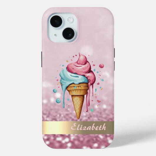Koole ijsjes druppelen glinsterende bokeh Case-Mate iPhone case (Achterkant)