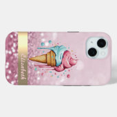 Koole ijsjes druppelen glinsterende bokeh Case-Mate iPhone case (Achterkant (horizontaal))