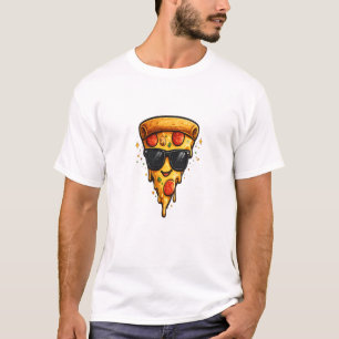 Koole pizzapunt met zonnebril t-shirt