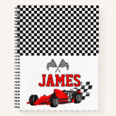Koole raceauto jongen aangepaste naam gepersonalis notitieboek (Voorkant)