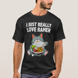 Koole Ramen Voor Mannen Vrouwen Japanse Kat Ramen T-shirt