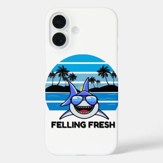 Koole Retro Haai met Zonnebril Case-Mate iPhone Case (Achterkant)