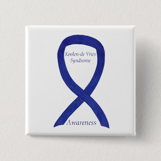 Koolen-de-Vries Syndrome Awareness Ribbon Pin Vierkante Button 5,1 Cm (Voorkant)