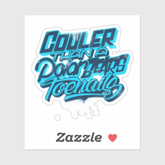 Kooler dan een polair Beer toenails Classic Sticker (Vel)