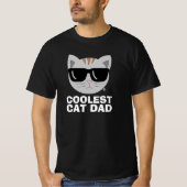 KOOLEST CAT DAD-zonnebril, kat T-shirt (Voorkant)