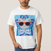 KOOLEST CAT DAD-zonnebril, kat T-shirt (Voorkant)