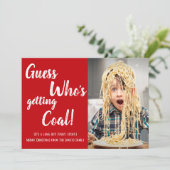 Koolfamilie foto kerstmis Kaart (Staand voorkant)