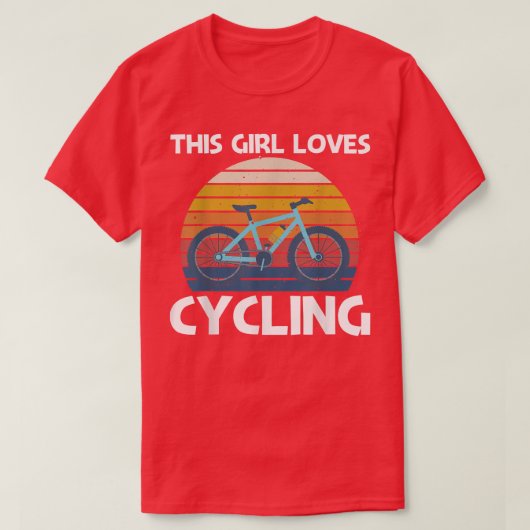 Koolfietsontwerp voor meisjes Vrouwen die fietsen T-shirt (Design voorkant)