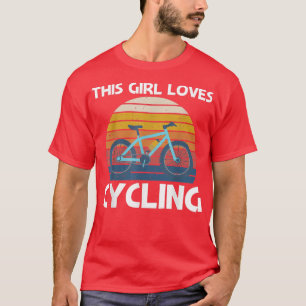 Koolfietsontwerp voor meisjes Vrouwen die fietsen T-shirt
