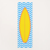 Koolgele blauwe golven die op de yoga-mat overslaa yogamat (Voorkant)