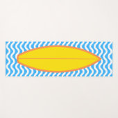 Koolgele blauwe golven die op de yoga-mat overslaa yogamat (Voorkant (horizontaal))