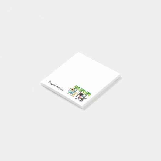 Koolgele en zwarte Labradors Post-it® Notes (Schuin)