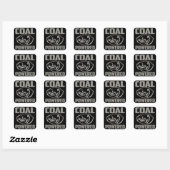 KOOLGESTOOKT VIERKANTE STICKER (Vel)