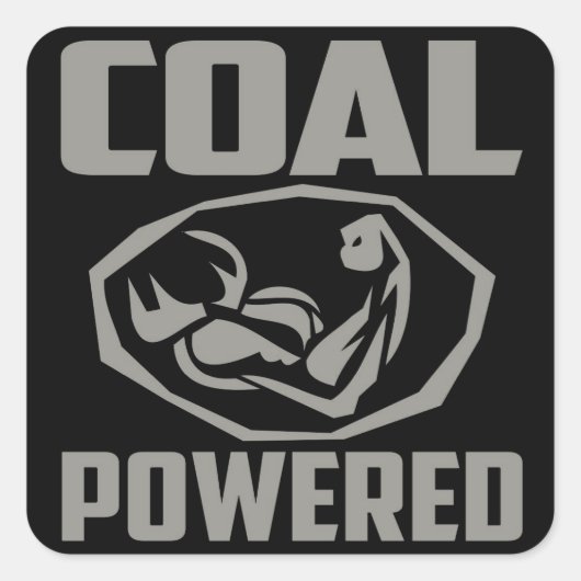 KOOLGESTOOKT VIERKANTE STICKER (Voorkant)
