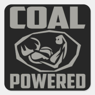 KOOLGESTOOKT VIERKANTE STICKER