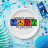 Koolgewicht tillen is een manier van leven papieren bordje (Feest)