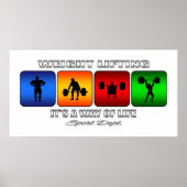 Koolgewicht tillen is een manier van leven poster (Voorkant)